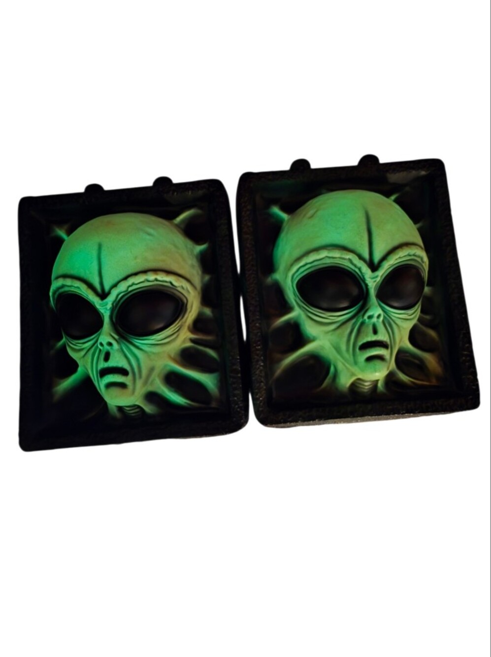 Alien Gray Halloween Glow in the Dark R Marino Halloween Hanging Decoration Vtg